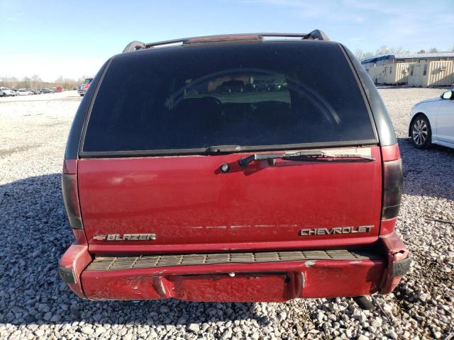 1GNCS13W1T2207333 - 1996 CHEVROLET BLAZER BURGUNDY photo 6