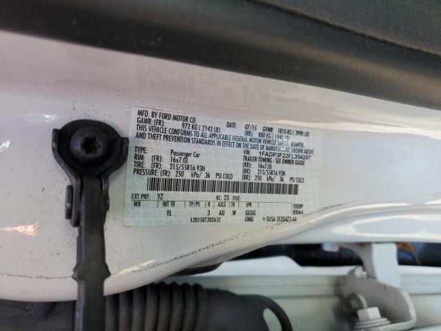 1FADP3F22FL354297 - 2015 FORD FOCUS SE WHITE photo 12