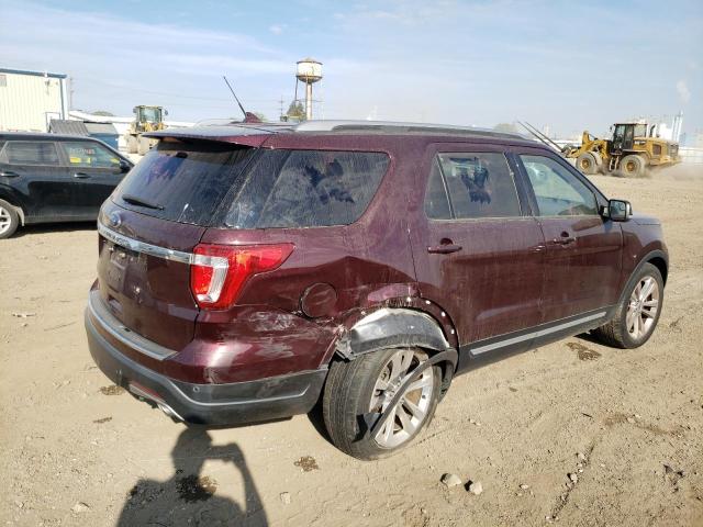 1FM5K7D85JGB97275 - 2018 FORD EXPLORER XLT 勃艮第红 照片 3