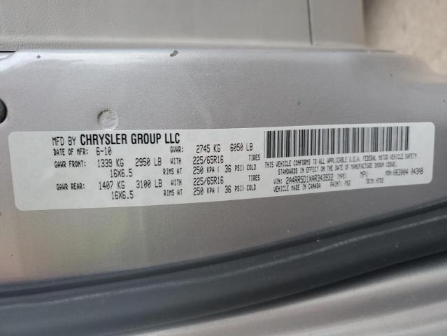 2A4RR5D1XAR343932 - 2010 CHRYSLER TOWN & COU TOURING 银色 照片 13