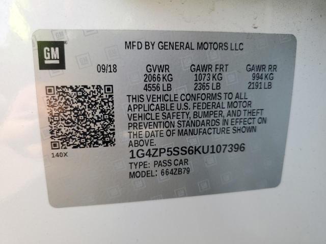 1G4ZP5SS6KU107396 - 2019 BUICK LACROSSE ESSENCE Blanc photo 12