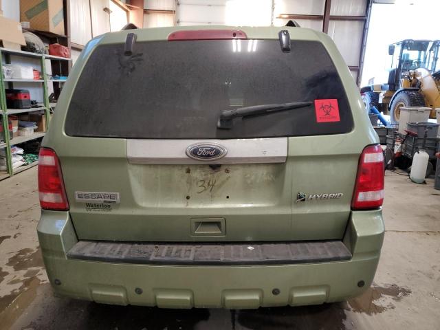 1FMCU5K32AKC02068 - 2010 FORD ESCAPE HYBRID GREEN photo 6