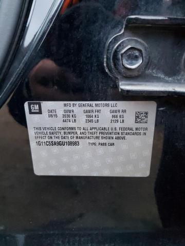 1G11C5SA9GU108983 - 2016 CHEVROLET MALIBU LIM LT 黑色 照片 12
