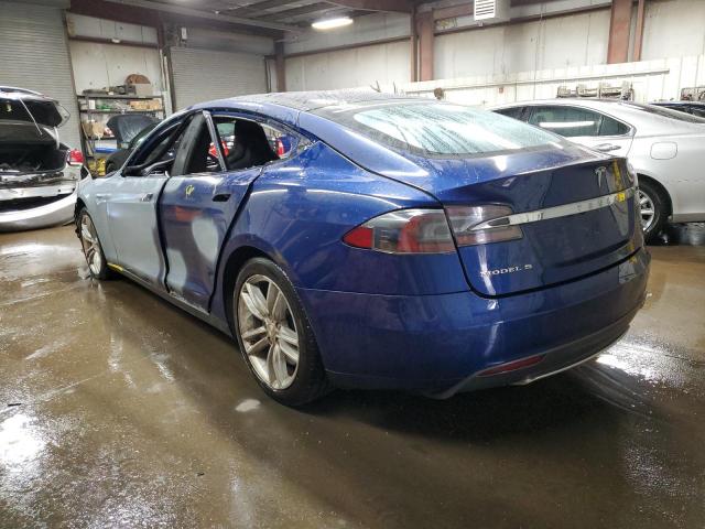 5YJSA1E25FF109733 - 2015 TESLA MODEL S ლურჯი ფოტო 2