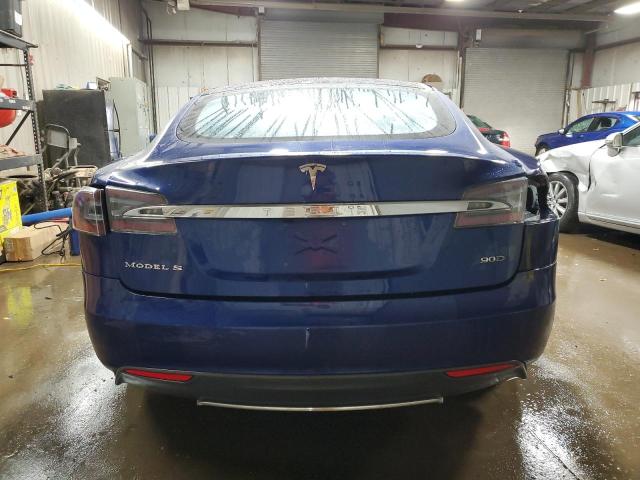 5YJSA1E25FF109733 - 2015 TESLA MODEL S ლურჯი ფოტო 6