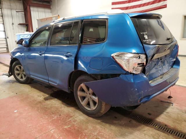 JTEES41A482074838 - 2008 TOYOTA HIGHLANDER BLUE photo 2