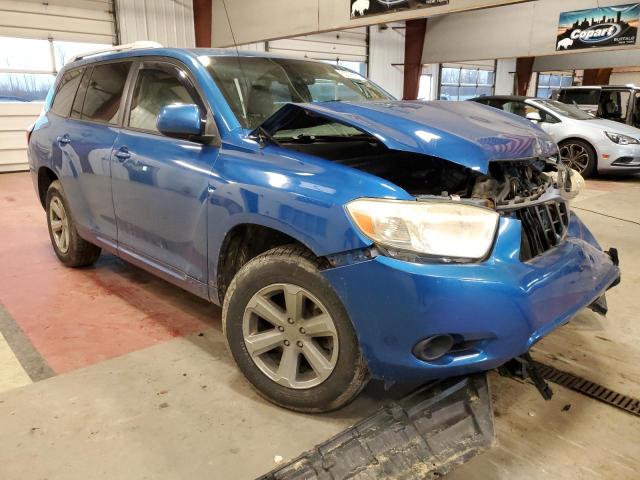 JTEES41A482074838 - 2008 TOYOTA HIGHLANDER BLUE photo 4