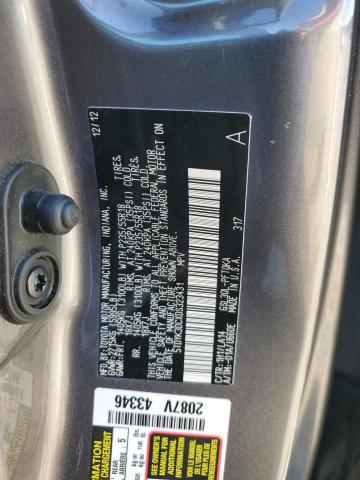 5TDYK3DCXDS323431 - 2013 TOYOTA SIENNA XLE GRAY photo 13