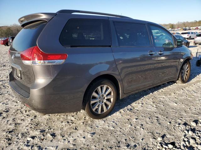 5TDYK3DCXDS323431 - 2013 TOYOTA SIENNA XLE GRAY photo 3