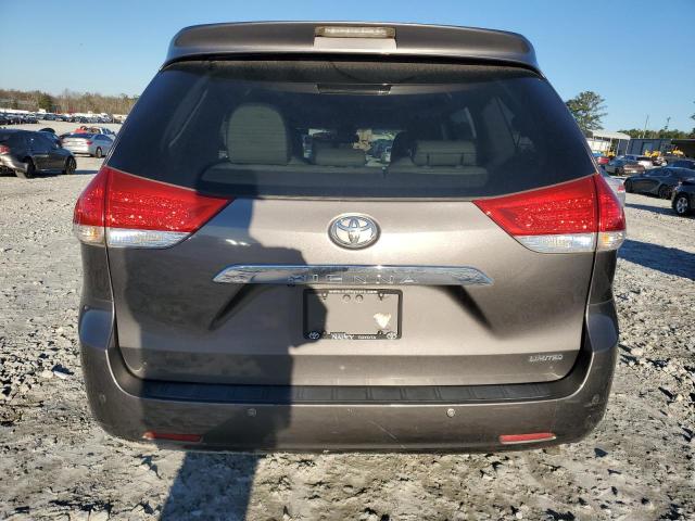 5TDYK3DCXDS323431 - 2013 TOYOTA SIENNA XLE GRAY photo 6