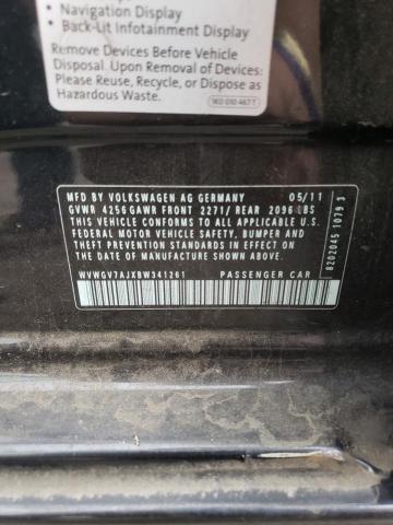 WVWGV7AJXBW341261 - 2011 VOLKSWAGEN GTI 石墨色 照片 12