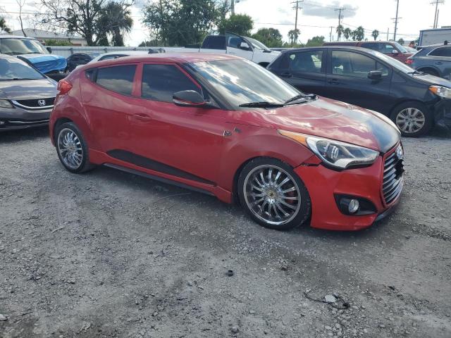 KMHTC6AE3DU098453 - 2013 HYUNDAI VELOSTER TURBO RED photo 4