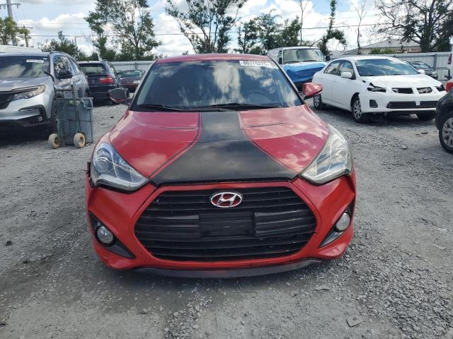 KMHTC6AE3DU098453 - 2013 HYUNDAI VELOSTER TURBO RED photo 5
