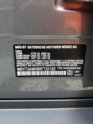WBY73AW08RFT32182 - 2024 BMW I4 EDRIVE 40 GRAY photo 12