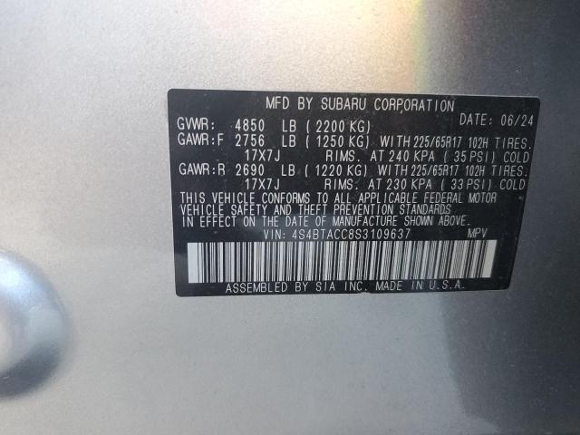 4S4BTACC8S3109637 - 2025 SUBARU OUTBACK PREMIUM SILVER photo 13