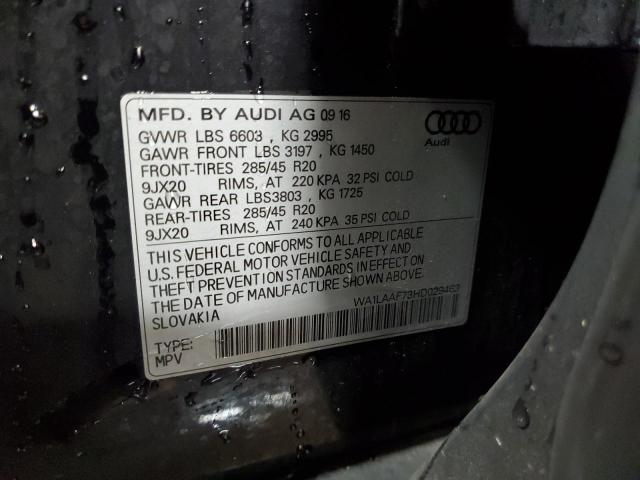 WA1LAAF73HD029463 - 2017 AUDI Q7 PREMIUM PLUS BLACK photo 12