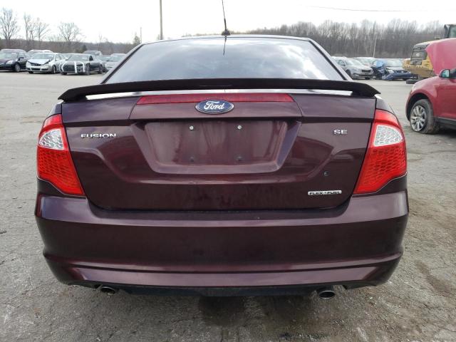 3FAHP0HG1CR204350 - 2012 FORD FUSION SE BURGUNDY photo 6