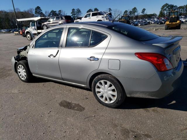 3N1CN7AP0DL856882 - 2013 NISSAN VERSA S SILVER photo 2