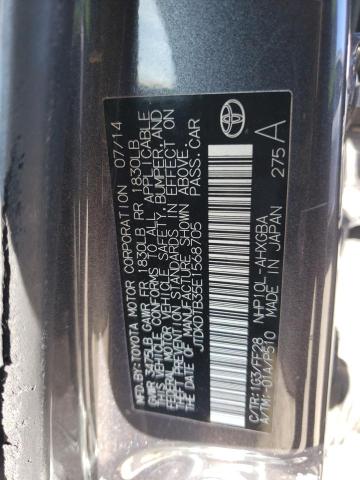 JTDKDTB35E1568705 - 2014 TOYOTA PRIUS C GRAY photo 13