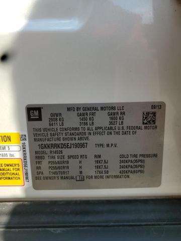 1GKKRRKD5EJ190967 - 2014 GMC ACADIA SLT-1 Ağ foto 13