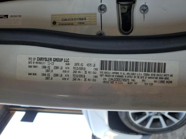 1C4NJDCB2ED705079 - 2014 JEEP COMPASS LIMITED თეთრი ფოტო 13