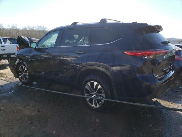 5TDHZRBH5NS173274 - 2022 TOYOTA HIGHLANDER XLE BLUE photo 2