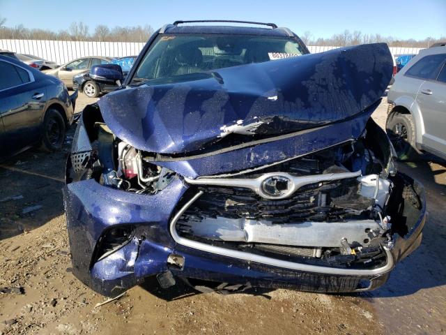 5TDHZRBH5NS173274 - 2022 TOYOTA HIGHLANDER XLE BLUE photo 5
