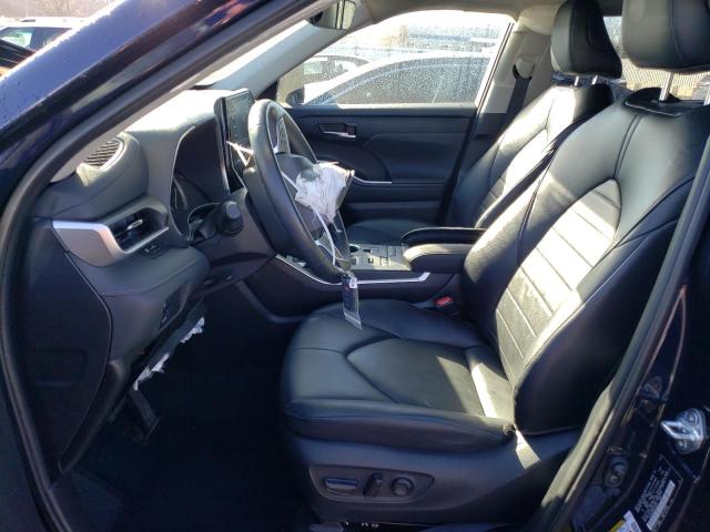 5TDHZRBH5NS173274 - 2022 TOYOTA HIGHLANDER XLE BLUE photo 7