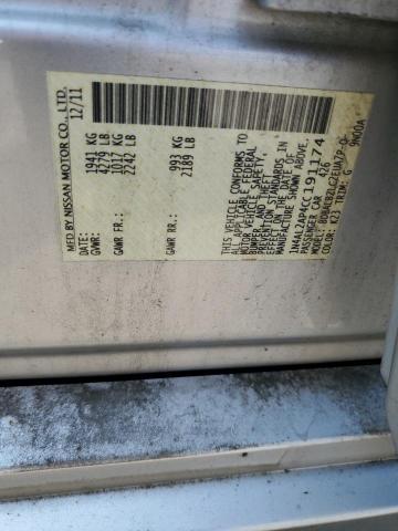 1N4AL2AP4CC191174 - 2012 NISSAN ALTIMA BASE فضي صورة 12