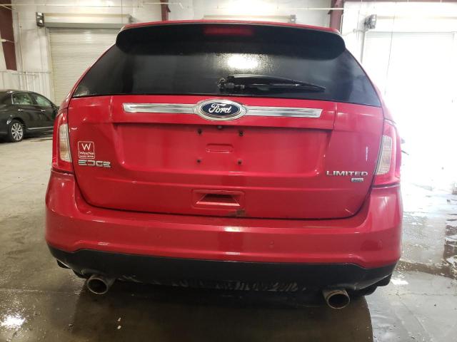 2FMDK4KC6CBA13599 - 2012 FORD EDGE LIMITED RED photo 6