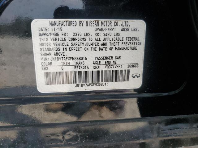JN1BV7APXFM358015 - 2015 INFINITI Q50 BASE BLACK photo 13