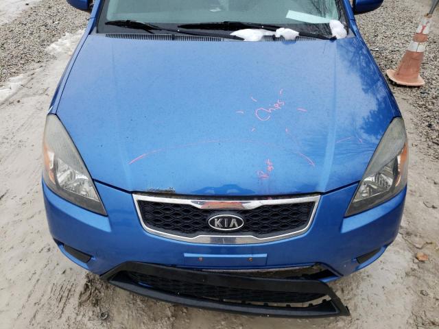 KNADH4A36A6679052 - 2010 KIA RIO LX BLUE photo 11