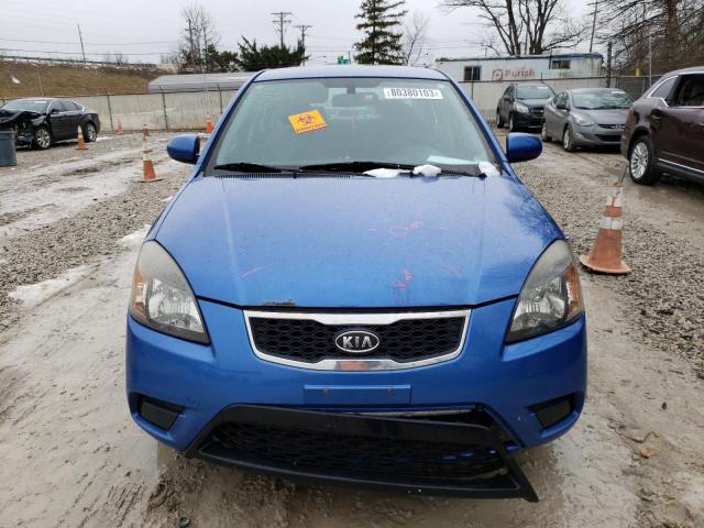 KNADH4A36A6679052 - 2010 KIA RIO LX BLUE photo 5