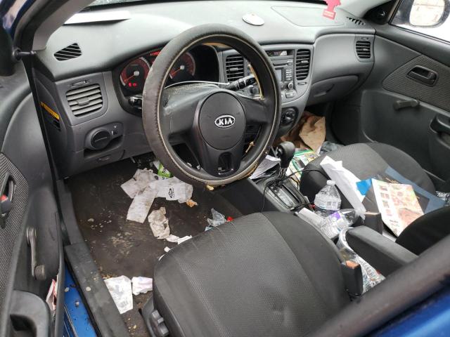 KNADH4A36A6679052 - 2010 KIA RIO LX BLUE photo 8