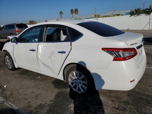 3N1AB7AP4FL696427 - 2015 NISSAN SENTRA S WHITE photo 2