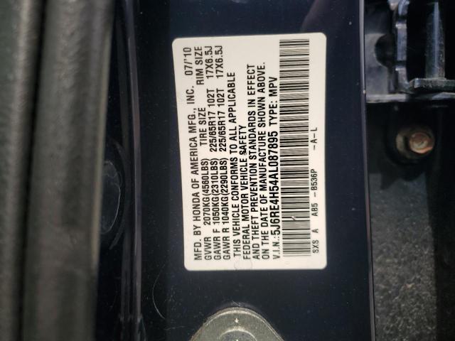 5J6RE4H54AL087895 - 2010 HONDA CR-V EX Azul foto 13