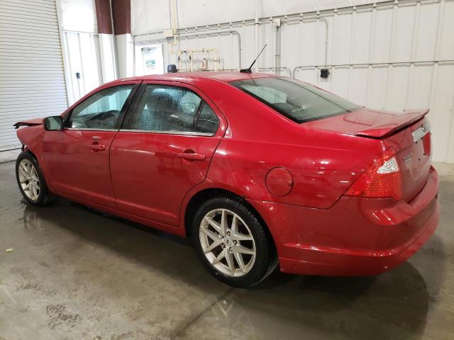 3FAHP0JA8CR365283 - 2012 FORD FUSION SEL RED photo 2