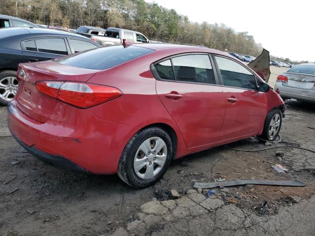 KNAFK4A67G5588701 - 2016 KIA FORTE LX RED photo 3