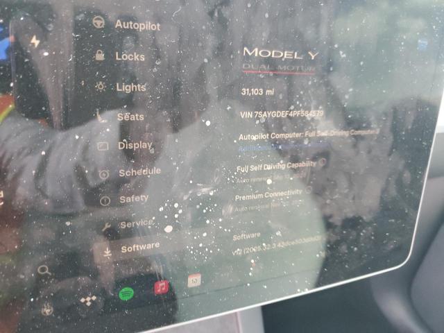 7SAYGDEF4PF584579 - 2023 TESLA MODEL Y Noir photo 9