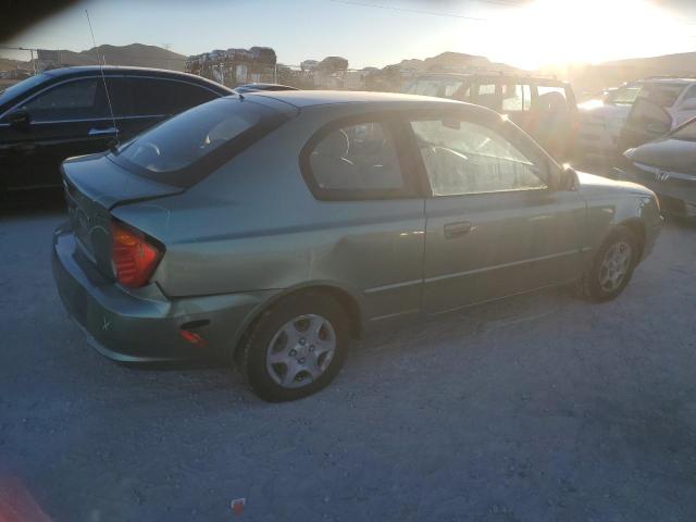 KMHCG35C25U335463 - 2005 HYUNDAI ACCENT GS GREEN photo 3