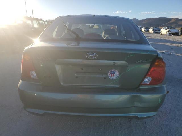 KMHCG35C25U335463 - 2005 HYUNDAI ACCENT GS GREEN photo 6