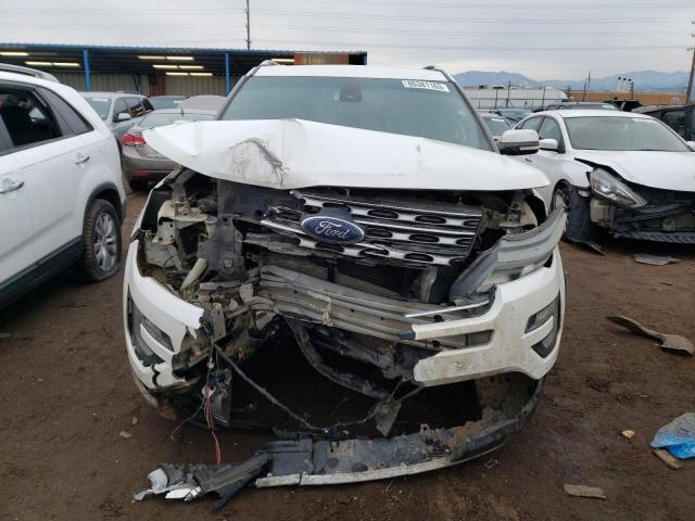 1FM5K8FH8GGC52216 - 2016 FORD EXPLORER LIMITED WHITE photo 5