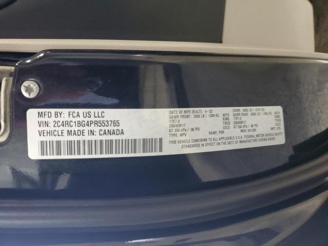 2C4RC1BG4PR553765 - 2023 CHRYSLER PACIFICA TOURING L BLACK photo 13