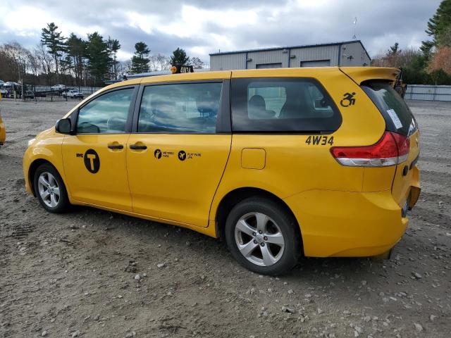 5TDZK3DC9ES459183 - 2014 TOYOTA SIENNA YELLOW photo 2