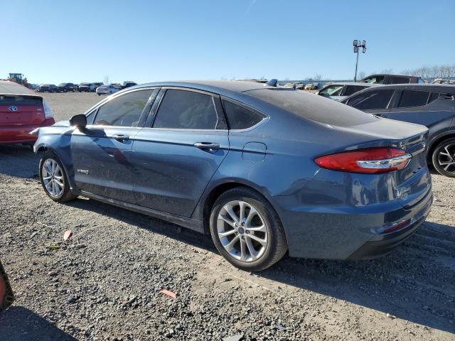 3FA6P0LU5KR220991 - 2019 FORD FUSION SE BLUE photo 2