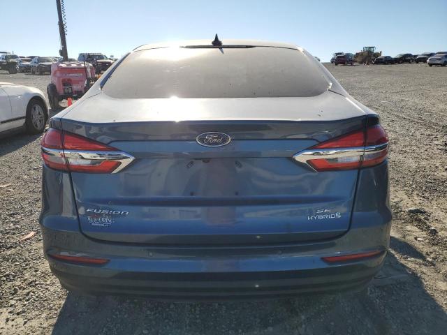 3FA6P0LU5KR220991 - 2019 FORD FUSION SE BLUE photo 6