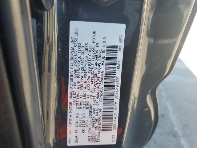 5TEUU42N48Z552134 - 2008 TOYOTA TACOMA ACCESS CAB Noir photo 12