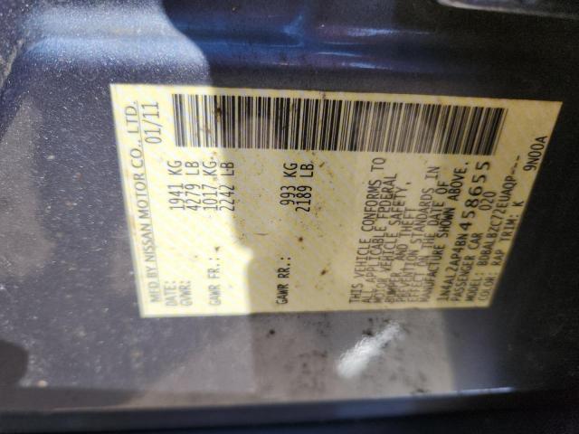 1N4AL2AP4BN458655 - 2011 NISSAN ALTIMA BASE 灰色 照片 13