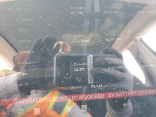 7SAYGAEE8PF972307 - 2023 TESLA MODEL Y 灰色 照片 9