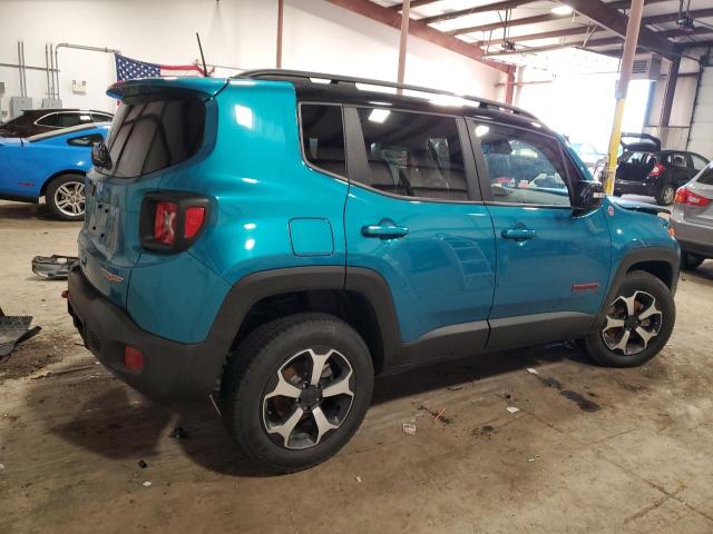 ZACNJDC17NPN45495 - 2022 JEEP RENEGADE TRAILHAWK TEAL photo 3